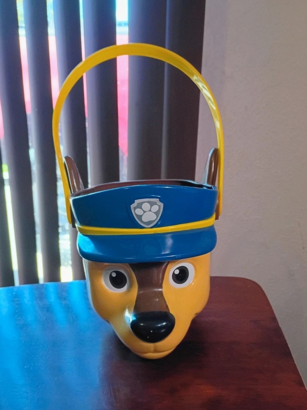 Paw Patrol Chase Character Trick-or-Treat Bucket - Blue and Yellow